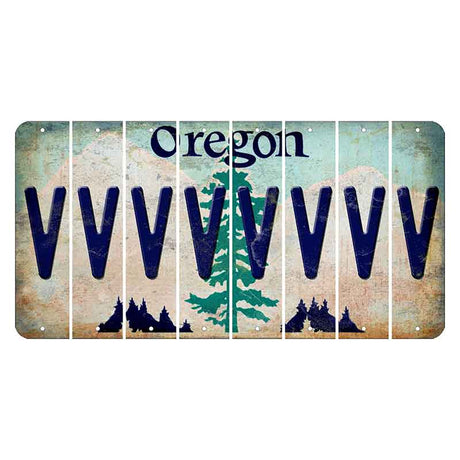 Oregon Douglas Fir Cut License Plate Strips (Set of 8) V