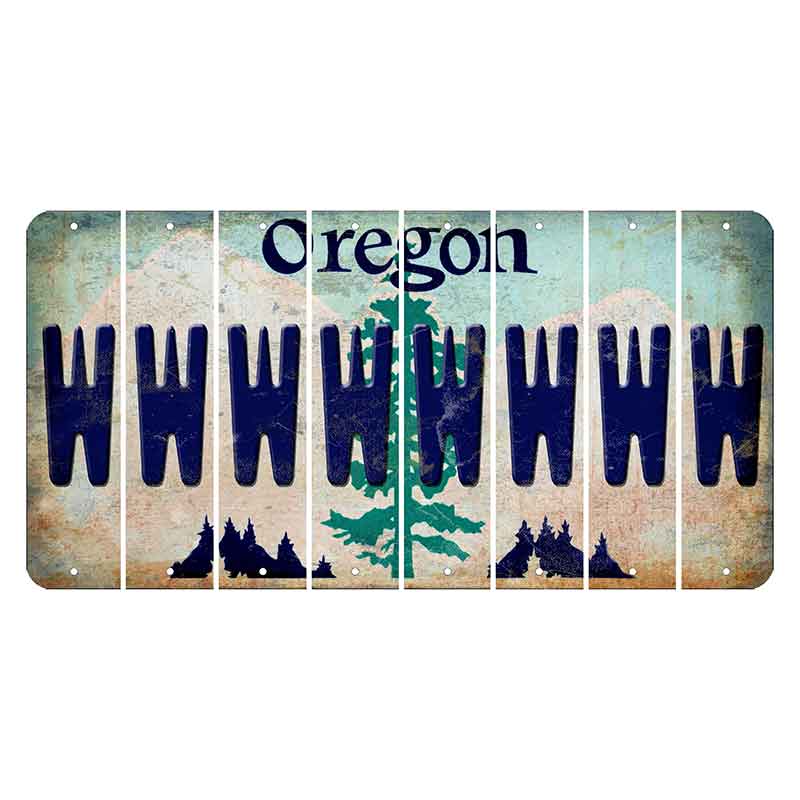 Oregon Douglas Fir Cut License Plate Strips (Set of 8) W