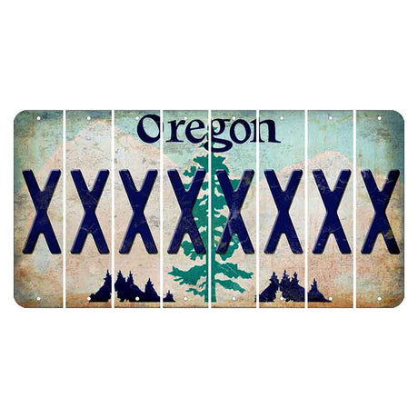 Oregon Douglas Fir Cut License Plate Strips (Set of 8) X