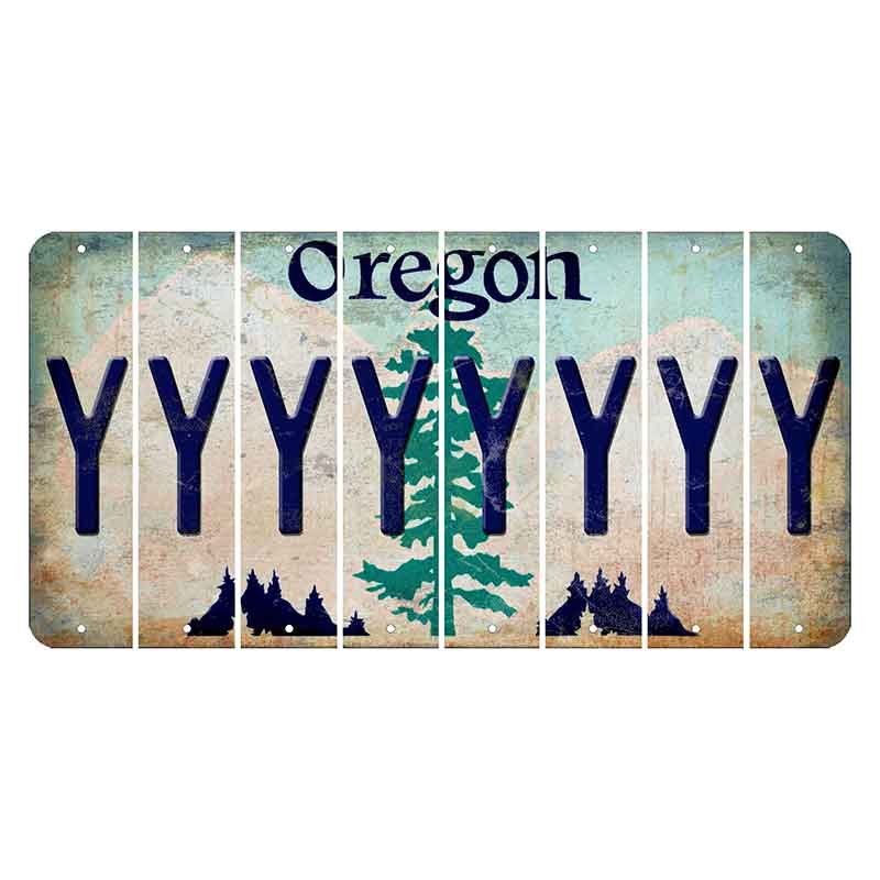 Oregon Douglas Fir Cut License Plate Strips (Set of 8) Y