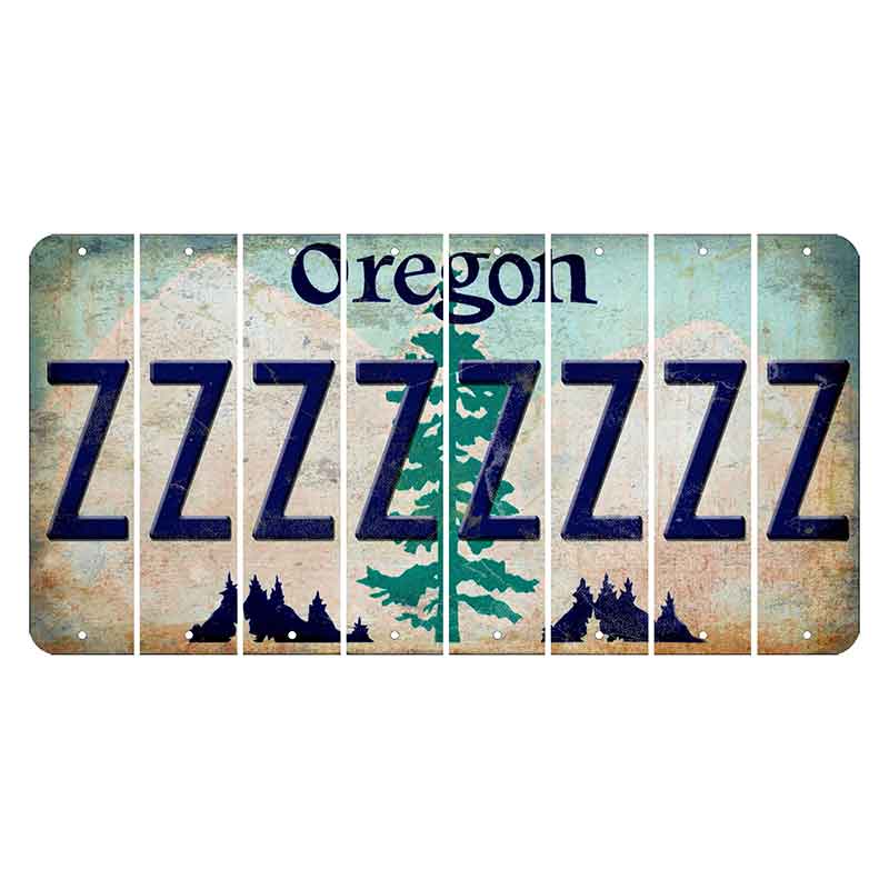 Oregon Douglas Fir Cut License Plate Strips (Set of 8) Z