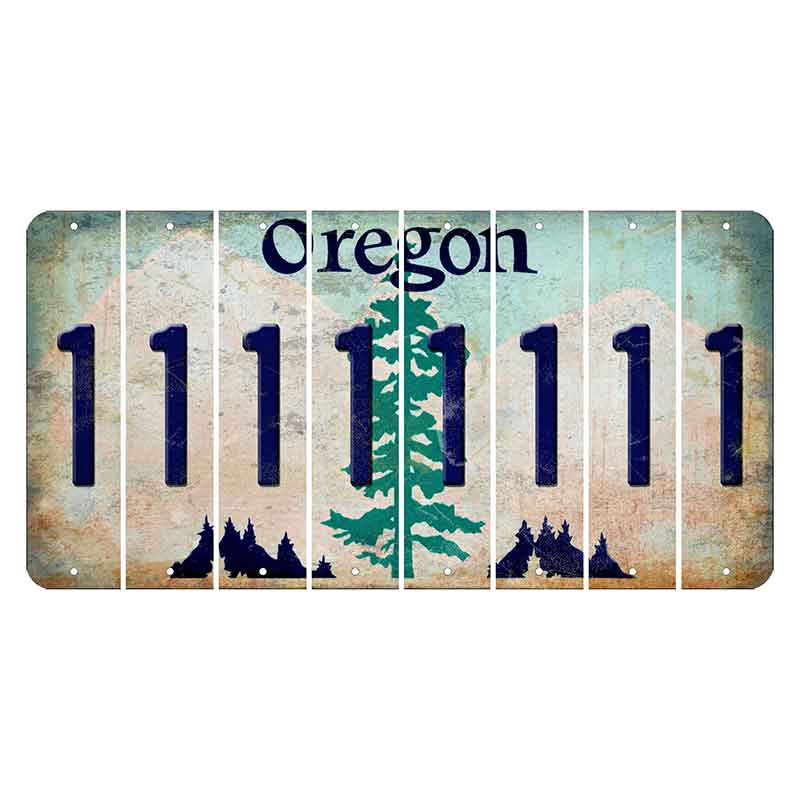 Oregon Douglas Fir Cut License Plate Strips (Set of 8) 1