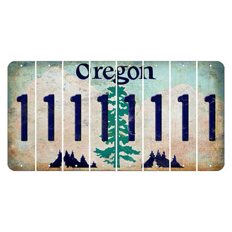 Oregon Douglas Fir Cut License Plate Strips (Set of 8) 1