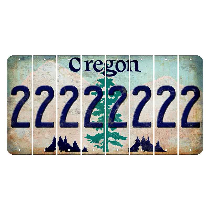 Oregon Douglas Fir Cut License Plate Strips (Set of 8) 2