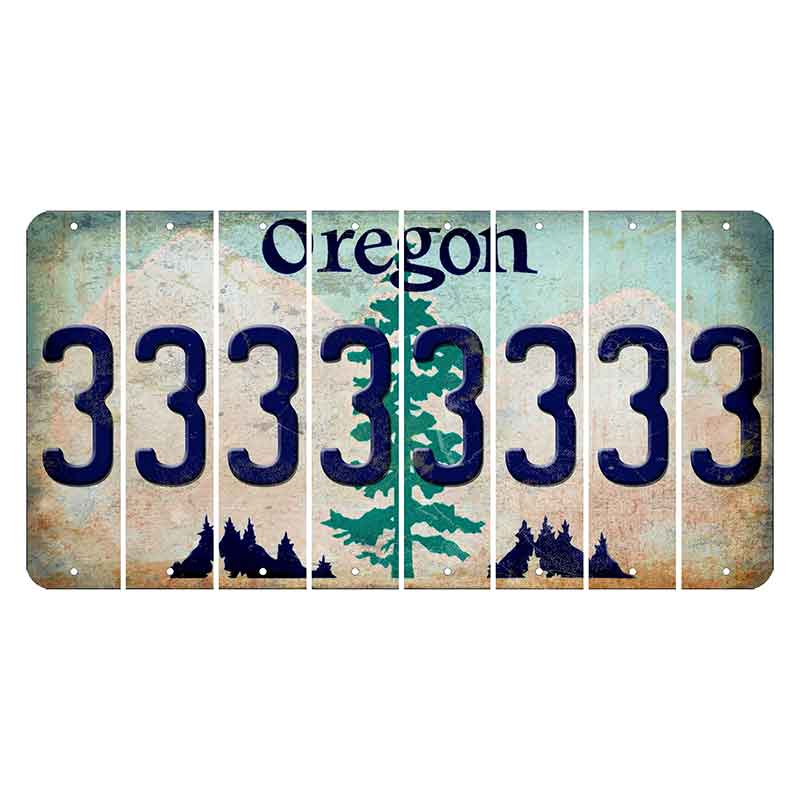 Oregon Douglas Fir Cut License Plate Strips (Set of 8) 3