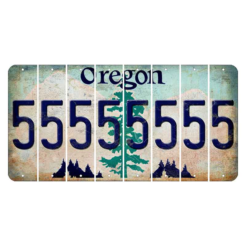 Oregon Douglas Fir Cut License Plate Strips (Set of 8) 5