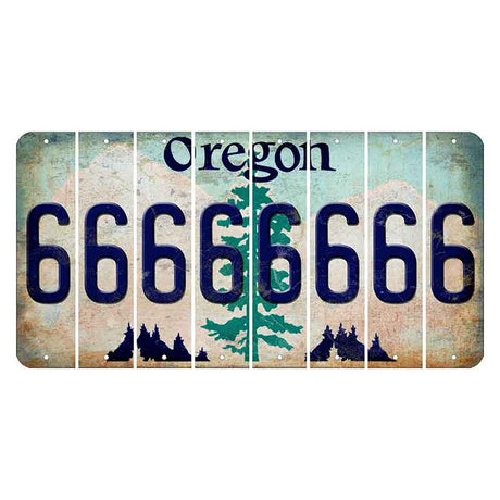 Oregon Douglas Fir Cut License Plate Strips (Set of 8) 6