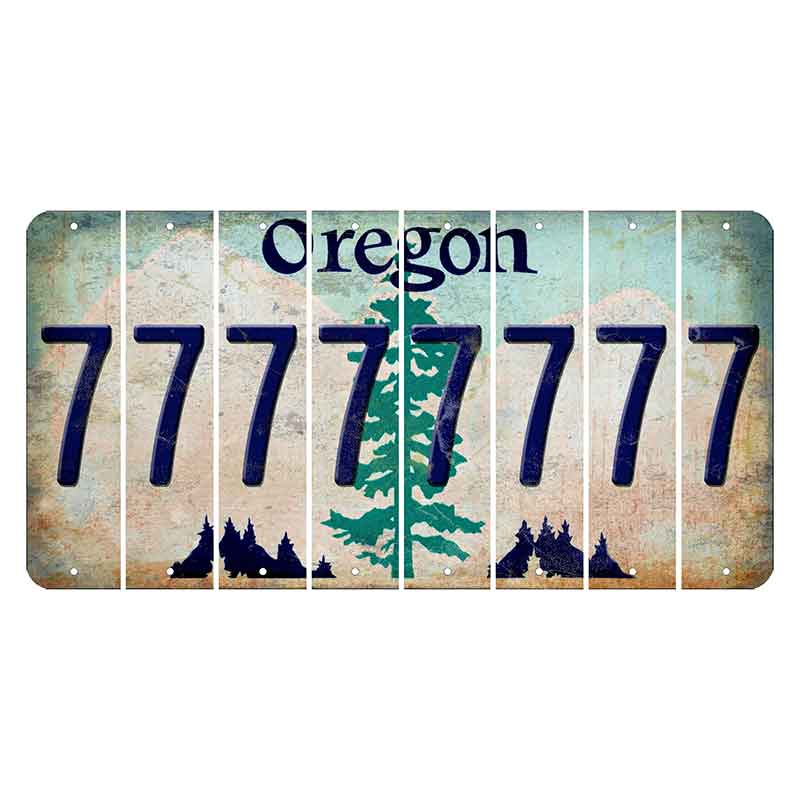 Oregon Douglas Fir Cut License Plate Strips (Set of 8) 7