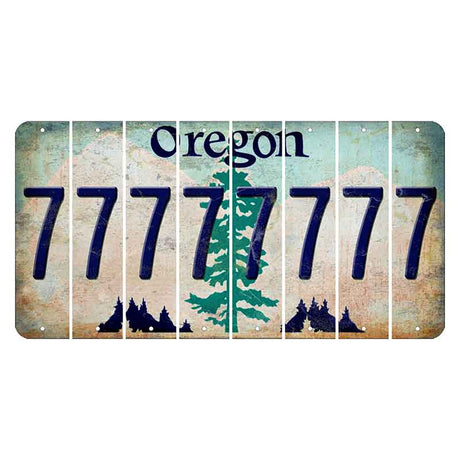 Oregon Douglas Fir Cut License Plate Strips (Set of 8) 7