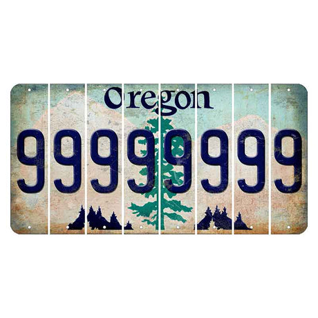 Oregon Douglas Fir Cut License Plate Strips (Set of 8) 9