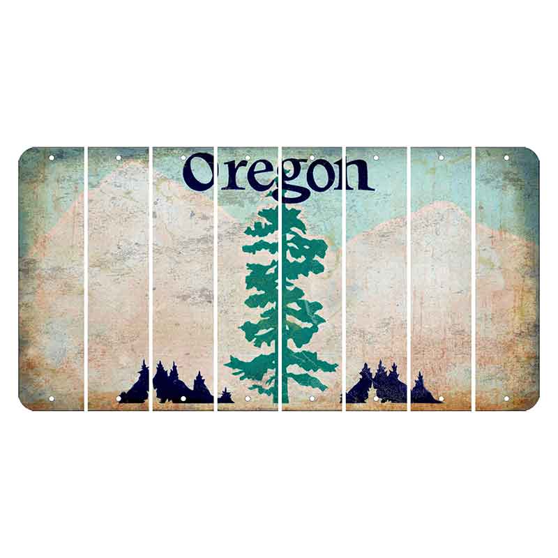 Oregon Douglas Fir Cut License Plate Strips (Set of 8) Blank