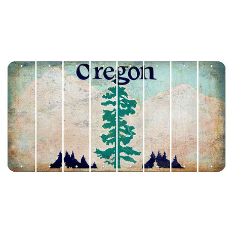 Oregon Douglas Fir Cut License Plate Strips (Set of 8) Blank