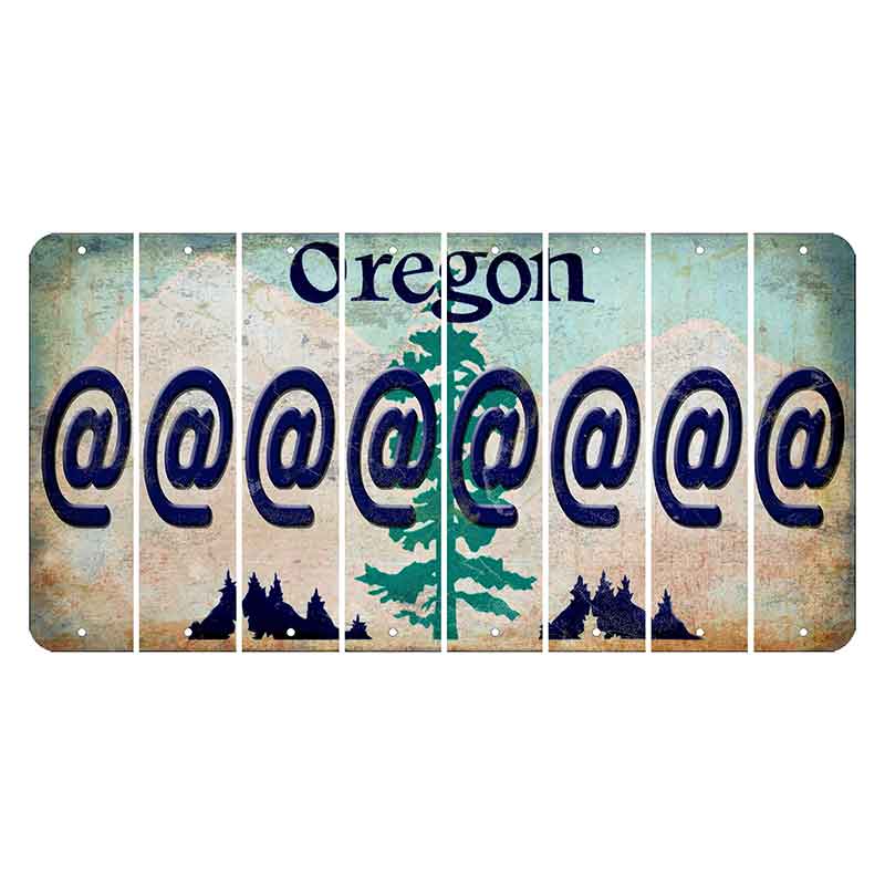 Oregon Douglas Fir Cut License Plate Strips (Set of 8) At Sign