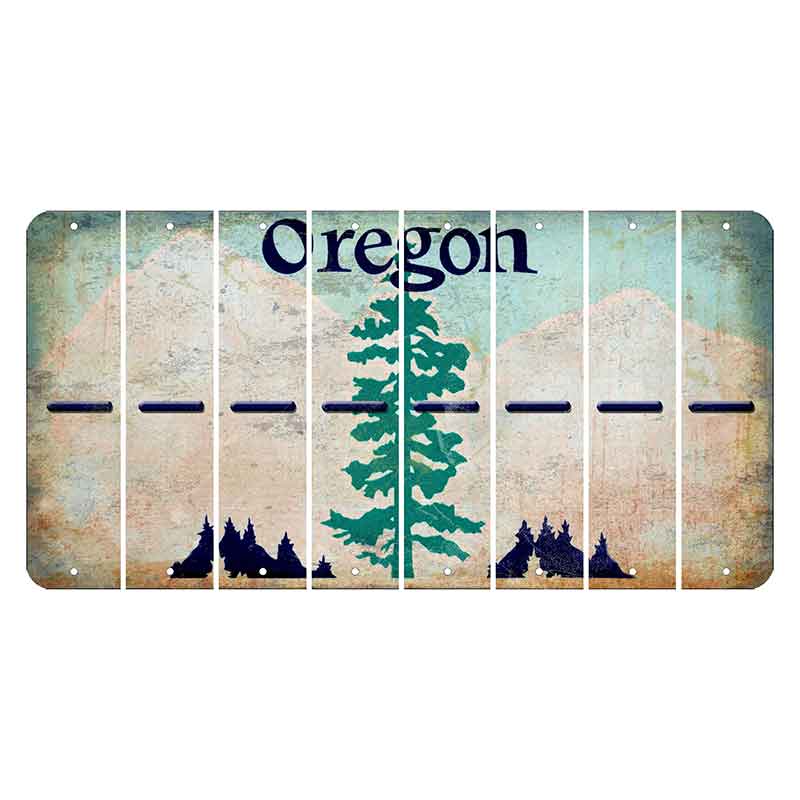 Oregon Douglas Fir Cut License Plate Strips (Set of 8) Hyphen