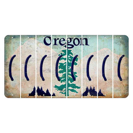 Oregon Douglas Fir Cut License Plate Strips (Set of 8) Parenthesis - Left