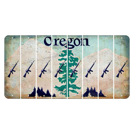 Oregon Douglas Fir Cut License Plate Strips (Set of 8) Rifle