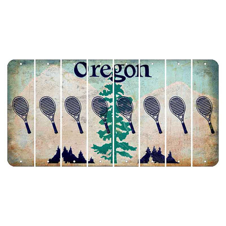 Oregon Douglas Fir Cut License Plate Strips (Set of 8) Tennis Racket