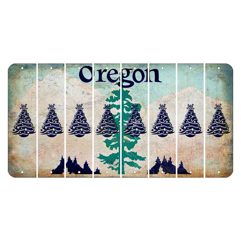 Oregon Douglas Fir Cut License Plate Strips (Set of 8) Christmas Tree