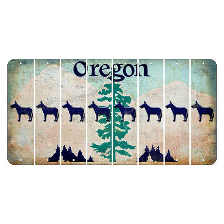 Oregon Douglas Fir Cut License Plate Strips (Set of 8) Donkey