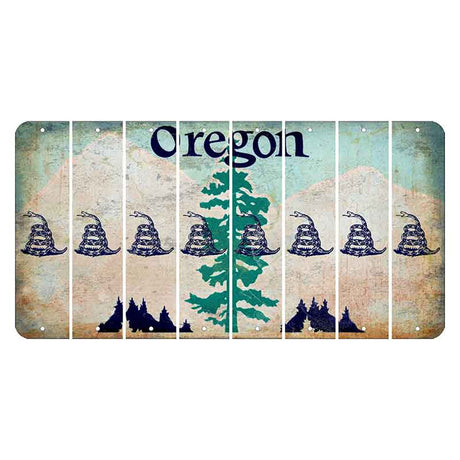 Oregon Douglas Fir Cut License Plate Strips (Set of 8) Gadsden