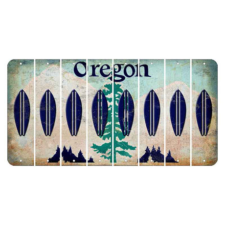 Oregon Douglas Fir Cut License Plate Strips (Set of 8) Surfboard