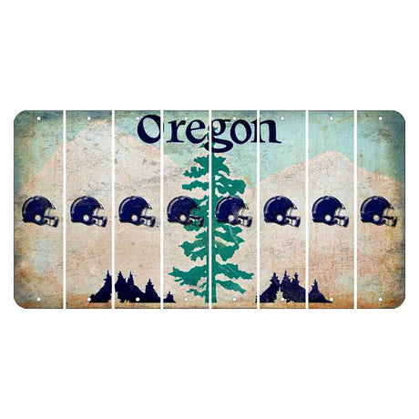 Oregon Douglas Fir Cut License Plate Strips (Set of 8) Football Helmet