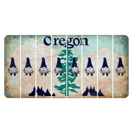 Oregon Douglas Fir Cut License Plate Strips (Set of 8) Gnome