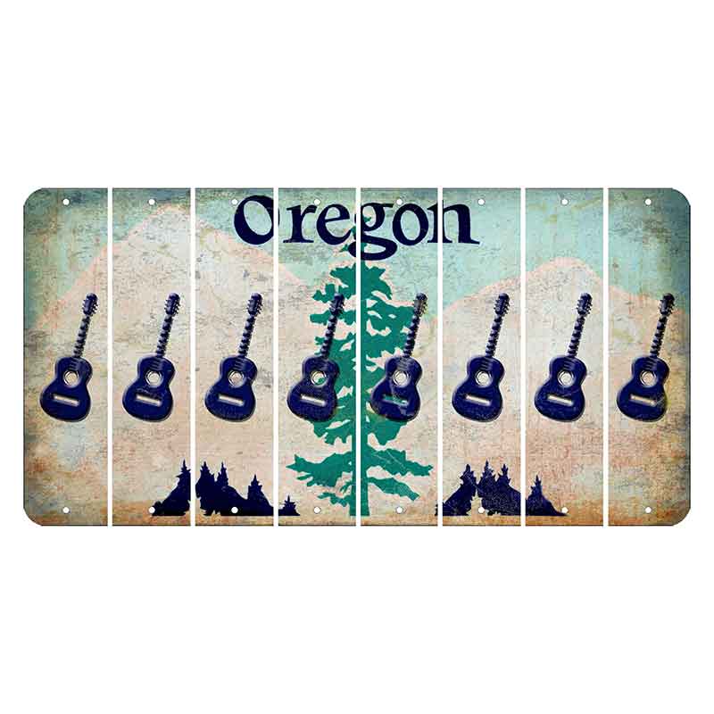 Oregon Douglas Fir Cut License Plate Strips (Set of 8) Guitar