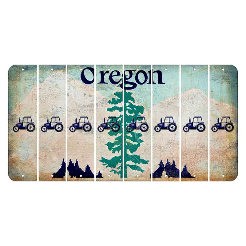 Oregon Douglas Fir Cut License Plate Strips (Set of 8) Tractor