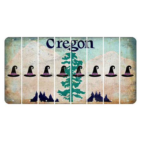 Oregon Douglas Fir Cut License Plate Strips (Set of 8) Witches Hat