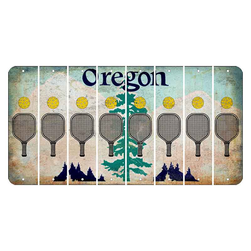 Oregon Douglas Fir Cut License Plate Strips (Set of 8) Pickleball