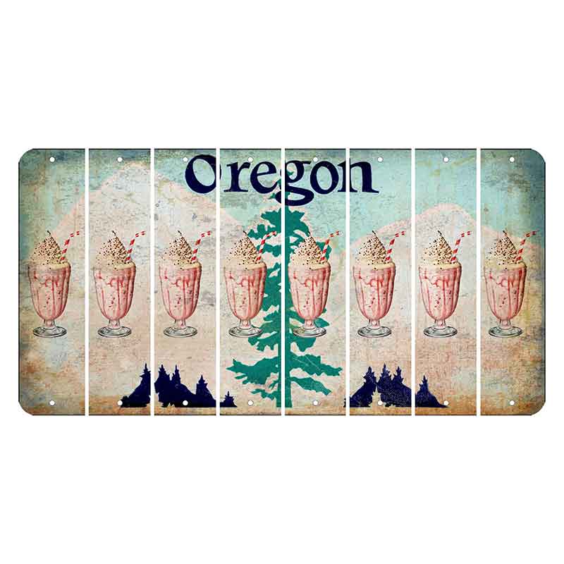 Oregon Douglas Fir Cut License Plate Strips (Set of 8) Milkshake