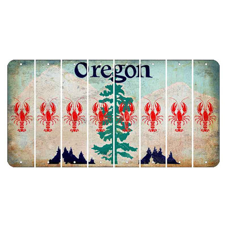 Oregon Douglas Fir Cut License Plate Strips (Set of 8) Lobster