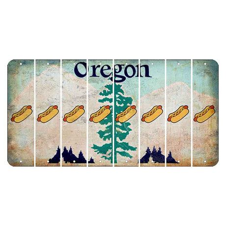 Oregon Douglas Fir Cut License Plate Strips (Set of 8) Hotdog