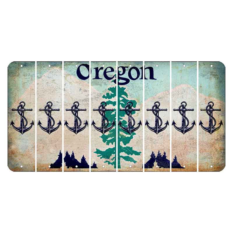 Oregon Douglas Fir Cut License Plate Strips (Set of 8) Boat Anchor