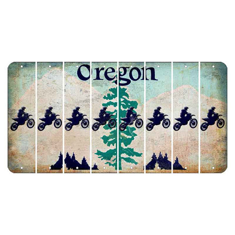 Oregon Douglas Fir Cut License Plate Strips (Set of 8) Dirtbike Rider