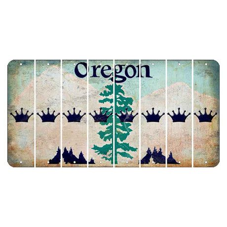 Oregon Douglas Fir Cut License Plate Strips (Set of 8) Crown