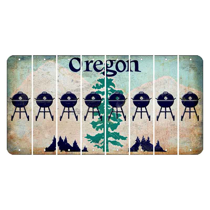 Oregon Douglas Fir Cut License Plate Strips (Set of 8) Grill