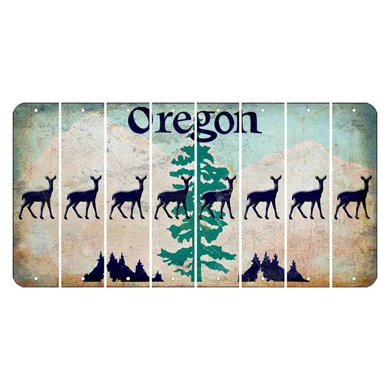 Oregon Douglas Fir Cut License Plate Strips (Set of 8) Doe