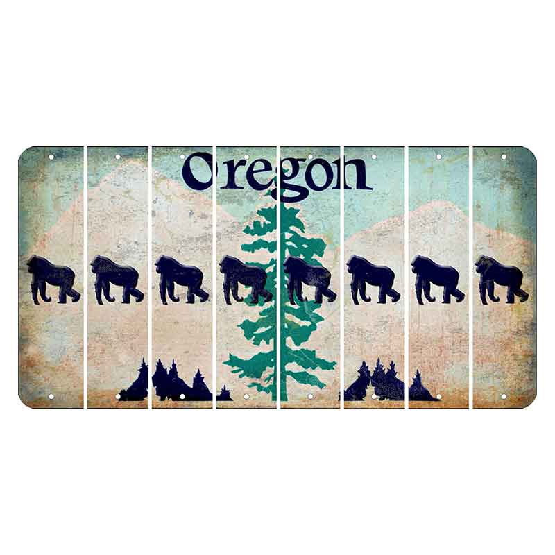 Oregon Douglas Fir Cut License Plate Strips (Set of 8) Gorilla