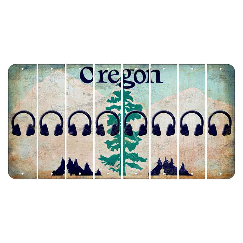 Oregon Douglas Fir Cut License Plate Strips (Set of 8) Headphones