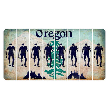 Oregon Douglas Fir Cut License Plate Strips (Set of 8) Zombie