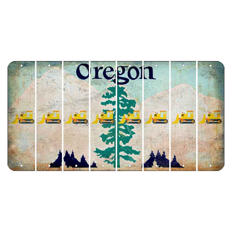 Oregon Douglas Fir Cut License Plate Strips (Set of 8) Dozer