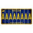 Oregon Pacific Wonderland Cut License Plate Strips (Set of 8) A