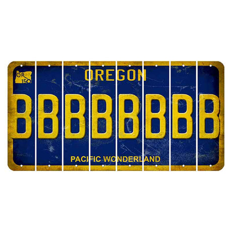 Oregon Pacific Wonderland Cut License Plate Strips (Set of 8) B