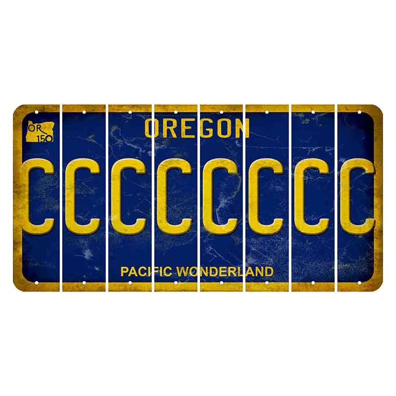 Oregon Pacific Wonderland Cut License Plate Strips (Set of 8) C