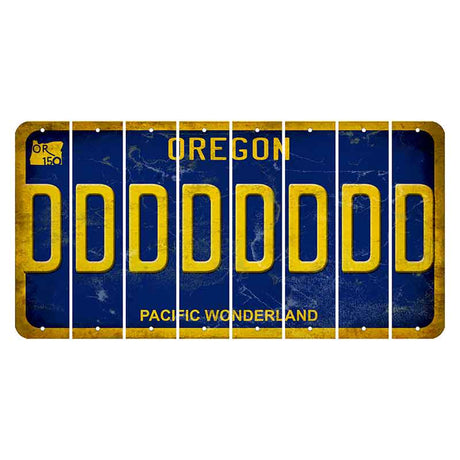 Oregon Pacific Wonderland Cut License Plate Strips (Set of 8) D