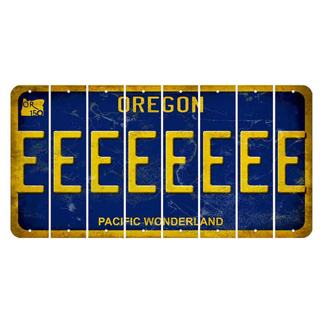 Oregon Pacific Wonderland Cut License Plate Strips (Set of 8) E