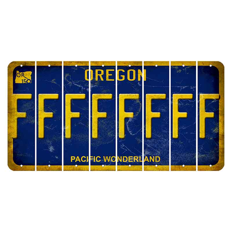 Oregon Pacific Wonderland Cut License Plate Strips (Set of 8) F