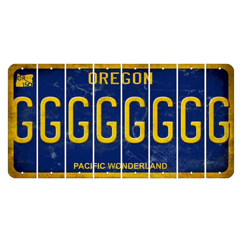 Oregon Pacific Wonderland Cut License Plate Strips (Set of 8) G